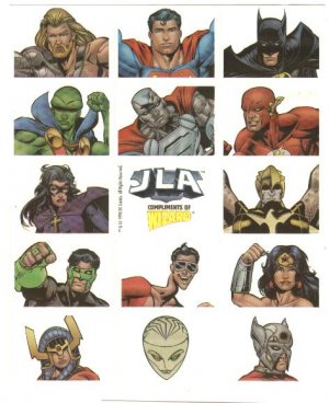 DC comics & Wizard magazine JLA Justice League of America Sticker - NM/M