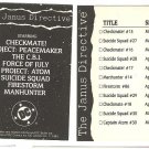 DC comics Janus Directive Checklist card 1989 NM/M