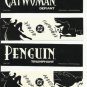 DC Comics Batman & Catwoman, Batman & Penguin bookmarks, 1992 NM/M set of 2