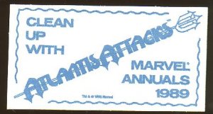 Marvel Comics Atlantic Attacks promotional Sponge - compressed - never used! 1988