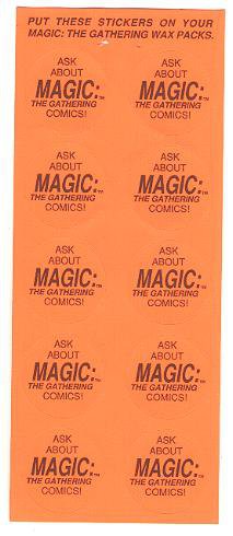 Magic the Gathering Comics  promo promotional Stickers - sheet of 10