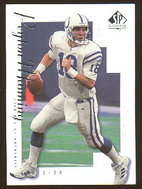 2000 Upper Deck SP Authentic promo promotional football card #PM Peyton Manning NM/M