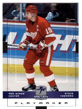 1999/2000 Upper Deck Playmaker Gretzky promo promotional hockey card Steve Yzerman NM/M