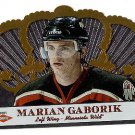 2000/01 Pacific Crown Royale promo promotional hockey card Marian Gaborik die cut foil