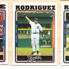 2005 Topps promo promotional baseball card set of 3 Ivan & Alex Rodriguez Arod Jim Thorne