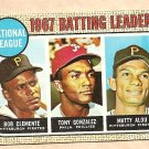 1968 Topps baseball card #1 Matty Alou Roberto Clemente Tony Gonzalez VG
