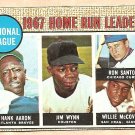 1968 Topps baseball card #5 Hank Aaron Willie McCovey Ron Santo Jim Wynn VG