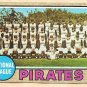 1968 Topps baseball card #308 Pittsburgh Pirates Team Card VG/EX miscut