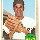 1968 Topps baseball card #205 Juan Marichal San Francisco Giants VG