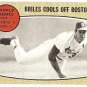 1968 Topps baseball card #153 World Series #3 Briles Cools off Boston EX/NM+