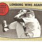 1968 Topps baseball card #155 World Series #5 Lonborg Wins Again! VG