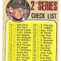 1968 Topps baseball card #107 2nd series checklist - UNMARKED Juan Marichal VG