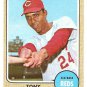 1968 Topps baseball card #130 Tony Perez Cincinnati Reds VG (small lt crease)