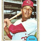 1968 Topps baseball card #90 Vada Pinson Cincinnati Reds VG miscut
