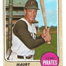 1968 Topps baseball card #175 Maury Wills Pittsburgh Pirates VG/EX