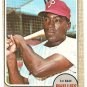 1968 Topps baseball card #190 Bill White Philadelphia Phillies VG/EX