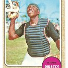 1968 Topps baseball card #251 Manny Sanguillen Pittsburgh Pirates VG