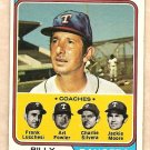 1974 Topps baseball card #379 Billy Martin Texas Rangers VG