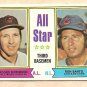 1974 Topps baseball card #334 All Star 3rd Basemen Brooks Robinson Ron Santo VG