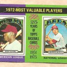 1975 Topps baseball card #210 1972 MVP's Rich Allen & Johnny Bench VG-