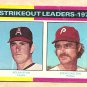 1975 Topps baseball card #312 Strikeout Leaders - Nolan Ryan & Steve Carlton G/VG