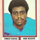 1974 Topps football card #105 (B) Ahmad Rashad (Bobby Moore) RC rookie Buffalo Bills VG