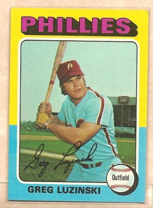1975 Topps baseball card #630 Greg Luzinski Philadelphia Phillies NM