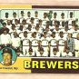 1975 Topps baseball card #384 Milwaukee Brewers team checklist - unmarked EX-