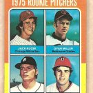 1975 Topps baseball card #614 rookies Jack Kucek Dyar Miller Vern Ruhle Paul Siebert EX