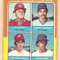 1975 Topps baseball card #615 Pat Darcy Dennis Leonard Tom Underwood Hank Webb EX/NM