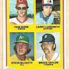 1978 Topps baseball card #701 (B) Tom Hume Larry Landreth Steve McCatty Bruce Taylor NM/M
