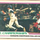 1978 Topps baseball card #412 (C) NL Championships Phillies Dodgers EX