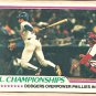 1978 Topps baseball card #412 (C) NL Championships Phillies Dodgers EX
