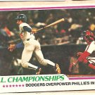 1978 Topps baseball card #412 NL Championships Phillies Dodgers NM/M