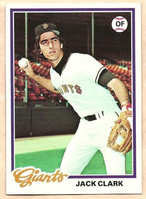 1978 Topps baseball card #384 Jack Clark San Francisco Giants NM