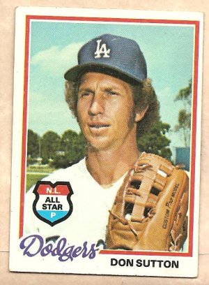 1978 Topps baseball card #310 Don Sutton Los Angeles Dodgers VG/EX