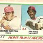 1978 Topps baseball card #202 Home Run Leaders George Foster Jim Rice NM/M