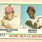 1978 Topps baseball card #202 (B) Home Run Leaders George Foster Jim Rice NM