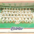1978 Topps baseball card #96 Baltimore Orioles team card checklist - UNMARKED VG