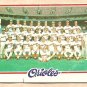 1978 Topps baseball card #96 Baltimore Orioles team card checklist - UNMARKED VG