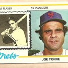 1978 Topps baseball card #109 Joe Torre New York Mets EX