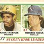 1978 Topps baseball card #204 Stolen Base Leaders Frank Traveras Freddie Patek EX/NM