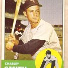 1963 Topps baseball card #424 Charley Smith Chicago White Sox EX