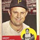 1963 Topps baseball card #425 Smokey Burgess Pittsburgh Pirates EX/NM