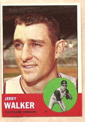1963 Topps baseball card #413 Jerry Walker Cleveland Indians NM/M