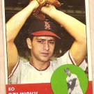 1963 Topps baseball card #33 Bo Belinsky Los Angeles Angels EX