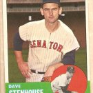 1963 Topps baseball card #263 Dave Stenhouse Washington Senators NM