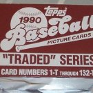 1990 Topps factory baseball card UPDATE Traded set, 132 cards, never opened, MINT