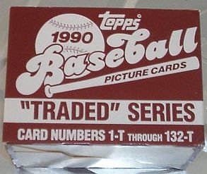 1990 Topps factory baseball card UPDATE Traded set, 132 cards, never opened, MINT