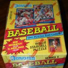 1991 Donruss Baseball card wax box, series 1 & 2 Factory sealed, 36 packs each , never opened, MINT